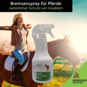 Natürliches Bremsenspray für Pferde mit Neemöl und ätherischen Ölen